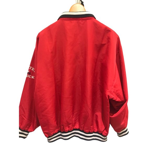 Vintage Cutter & Buck Men's Red Sz S 1/4 Zip Windbreaker White Anchor Logo - Picture 2 of 12